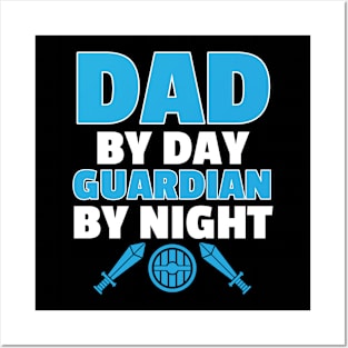 Dad By Day Guardian By Night Cool Gamer Design Posters and Art